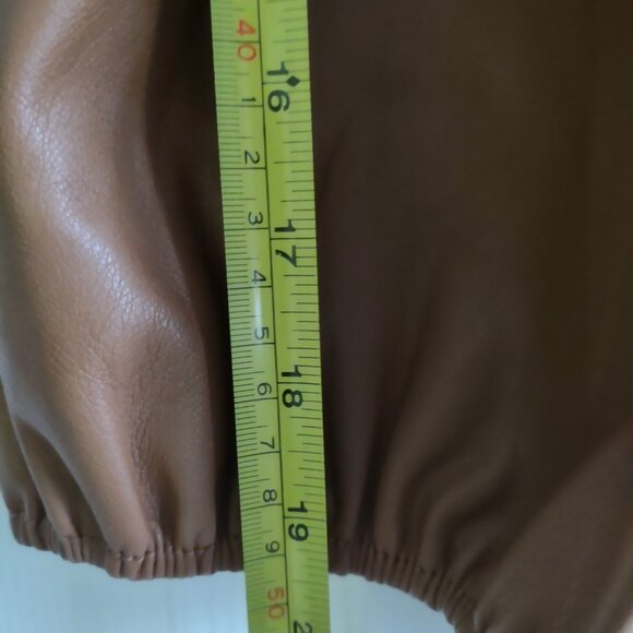 Marc New York - faux leather puff sleeve button down shirt - NWT - size XS - Picture 9 of 10